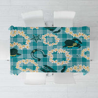 Aloha Hawaii Paniolo Teal Palaka Tablecloth Coastal Rodeo - Polynesian Pride