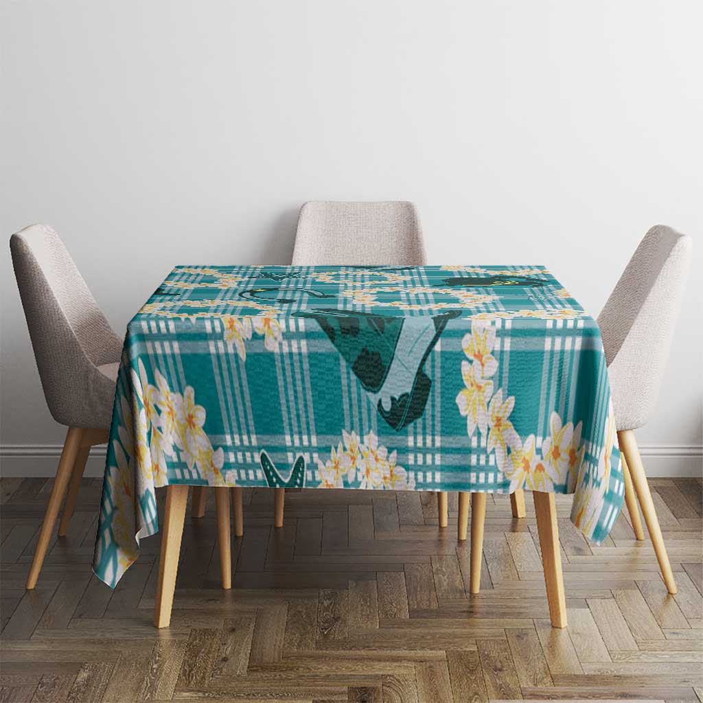 Aloha Hawaii Paniolo Teal Palaka Tablecloth Coastal Rodeo - Polynesian Pride