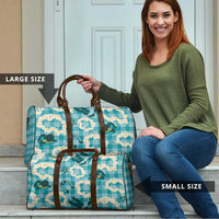 Aloha Hawaii Paniolo Teal Palaka Travel Bag Coastal Rodeo - Polynesian Pride