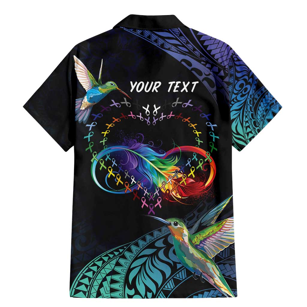 Polynesian Cancers Awareness Family Matching Mermaid Dress and Hawaiian Shirt Hummingbird - Fly High Until We Meet Again