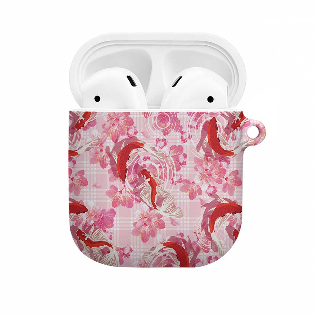 Pink Palaka Hawaii Aloha AirPods Case Koi Pond Mix Sakura - Polynesian Pride