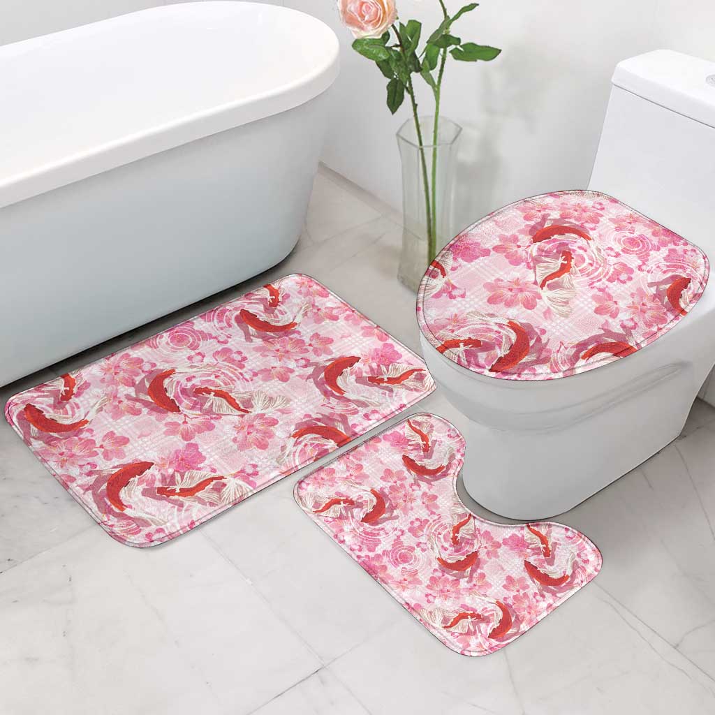 Pink Palaka Hawaii Aloha Bathroom Set Koi Pond Mix Sakura - Polynesian Pride