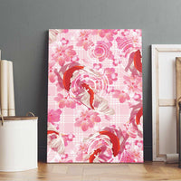 Pink Palaka Hawaii Aloha Canvas Wall Art Koi Pond Mix Sakura - Polynesian Pride