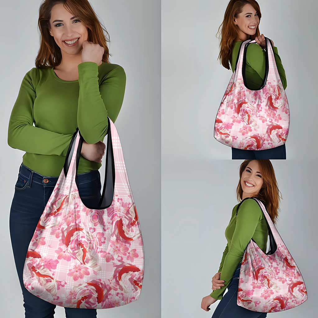 Pink Palaka Hawaii Aloha Grocery Bag Koi Pond Mix Sakura - Polynesian Pride