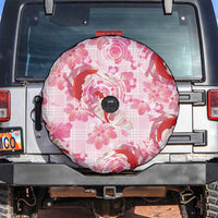 Pink Palaka Hawaii Aloha Spare Tire Cover Koi Pond Mix Sakura - Polynesian Pride