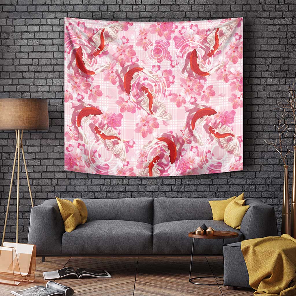 Pink Palaka Hawaii Aloha Tapestry Koi Pond Mix Sakura - Polynesian Pride
