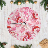 Pink Palaka Hawaii Aloha Tree Skirt Koi Pond Mix Sakura - Polynesian Pride