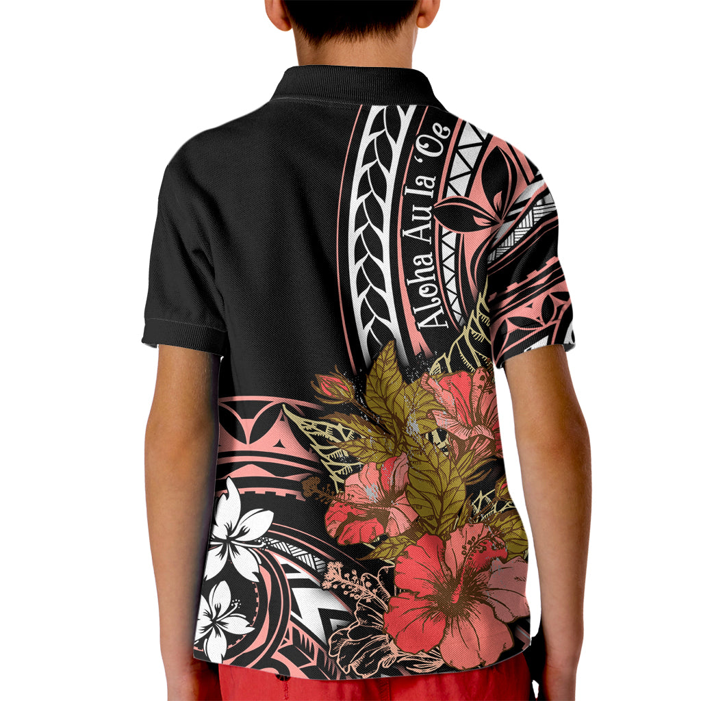 Hawaii Valentine Kid Polo Shirt Plumeria Aloha Wau Ia Oe LT7 - Polynesian Pride
