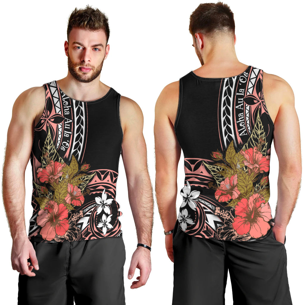 Hawaii Valentine Men Tank Top Plumeria Aloha Wau Ia Oe LT7 - Polynesian Pride