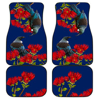 New Zealand Pohutukawa with Tui Birds Car Mats Version 2 LT7 - Polynesian Pride