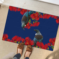 New Zealand Pohutukawa with Tui Birds Rubber Doormat Version 2 LT7 - Polynesian Pride