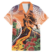 Hawaii Women's Day Tribal Family Matching Mermaid Dress and Hawaiian Shirt Pele Honua Mea