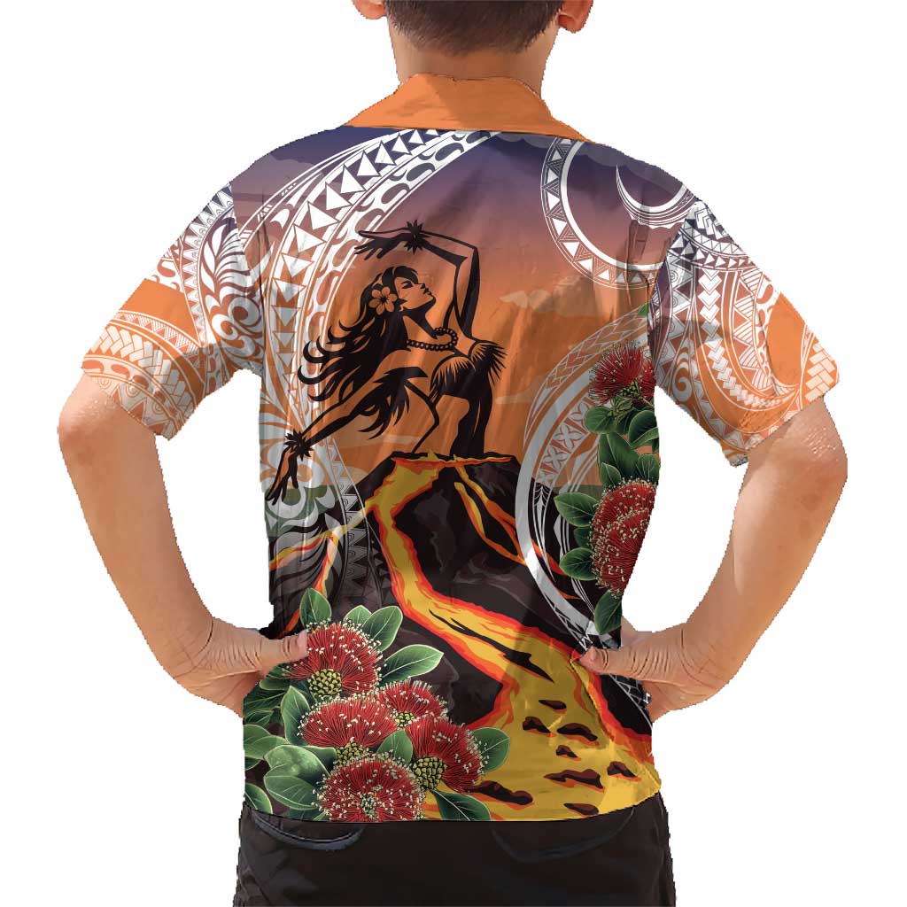 Hawaii Women's Day Tribal Kid Hawaiian Shirt Pele Honua Mea