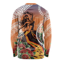 Hawaii Women's Day Tribal Long Sleeve Shirt Pele Honua Mea LT7 - Polynesian Pride