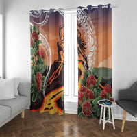 Hawaii Women's Day Tribal Window Curtain Pele Honua Mea