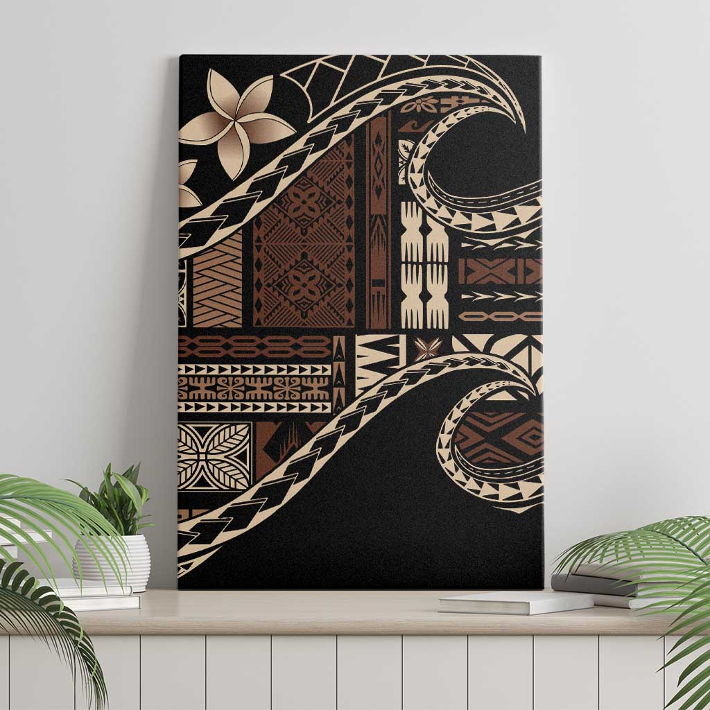 Samoa Siapo Mamanu Canvas Wall Art Waves Motifs