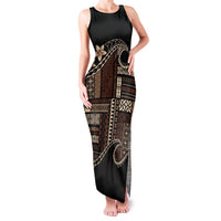 Samoa Siapo Mamanu Family Matching Tank Maxi Dress and Hawaiian Shirt Waves Motifs