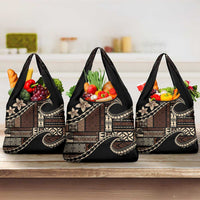Samoa Siapo Mamanu Grocery Bag Waves Motifs