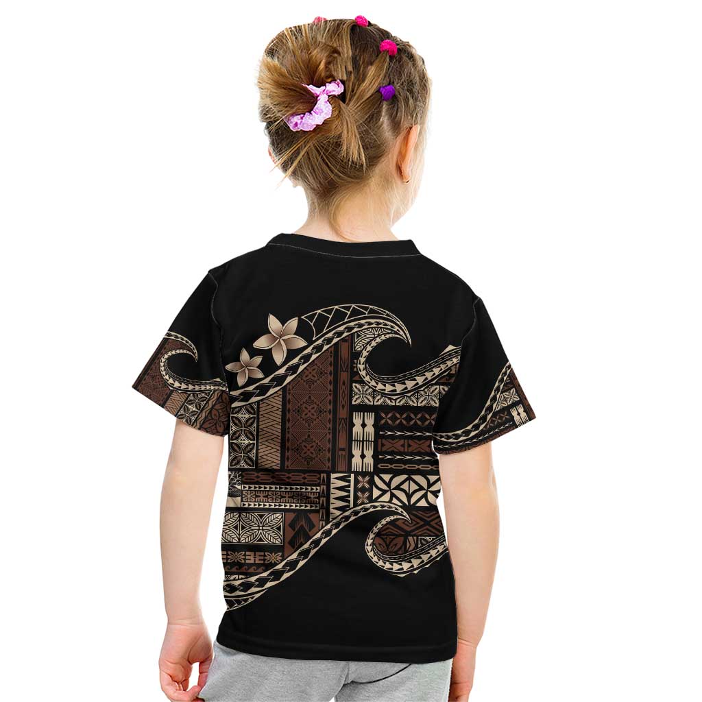 Samoa Siapo Mamanu Kid T Shirt Waves Motifs