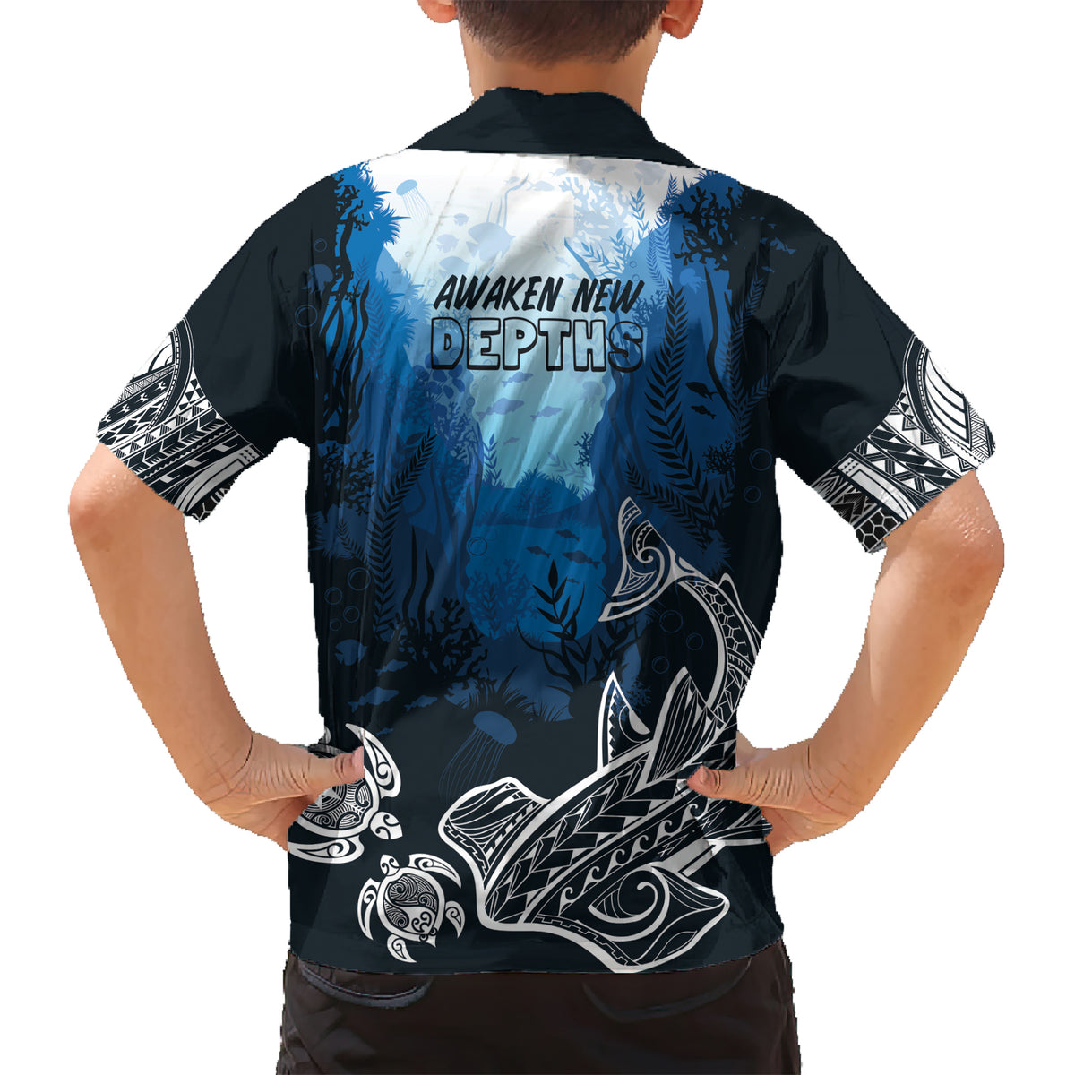 World Ocean Day Pasifika Kid Hawaiian Shirt Awaken New Depths LT7 - Polynesian Pride