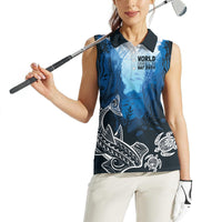World Ocean Day Pasifika Women Sleeveless Polo Shirt Awaken New Depths