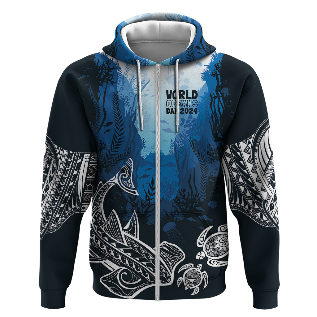 World Ocean Day Pasifika Zip Hoodie Awaken New Depths