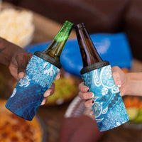 Hawaii World Ocean Day 4 in 1 Can Cooler Tumbler Kakau Turtles