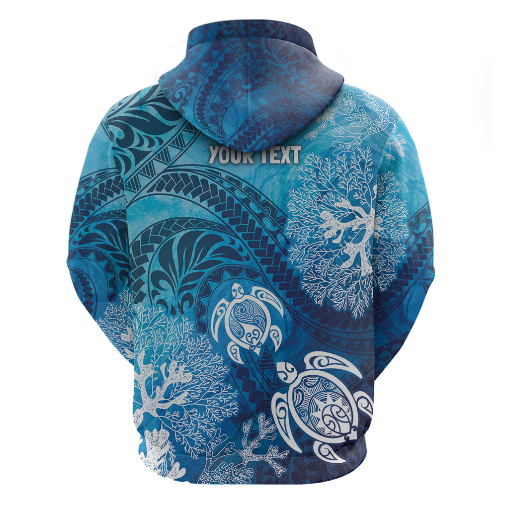 Hawaii World Ocean Day Zip Hoodie Kakau Turtles