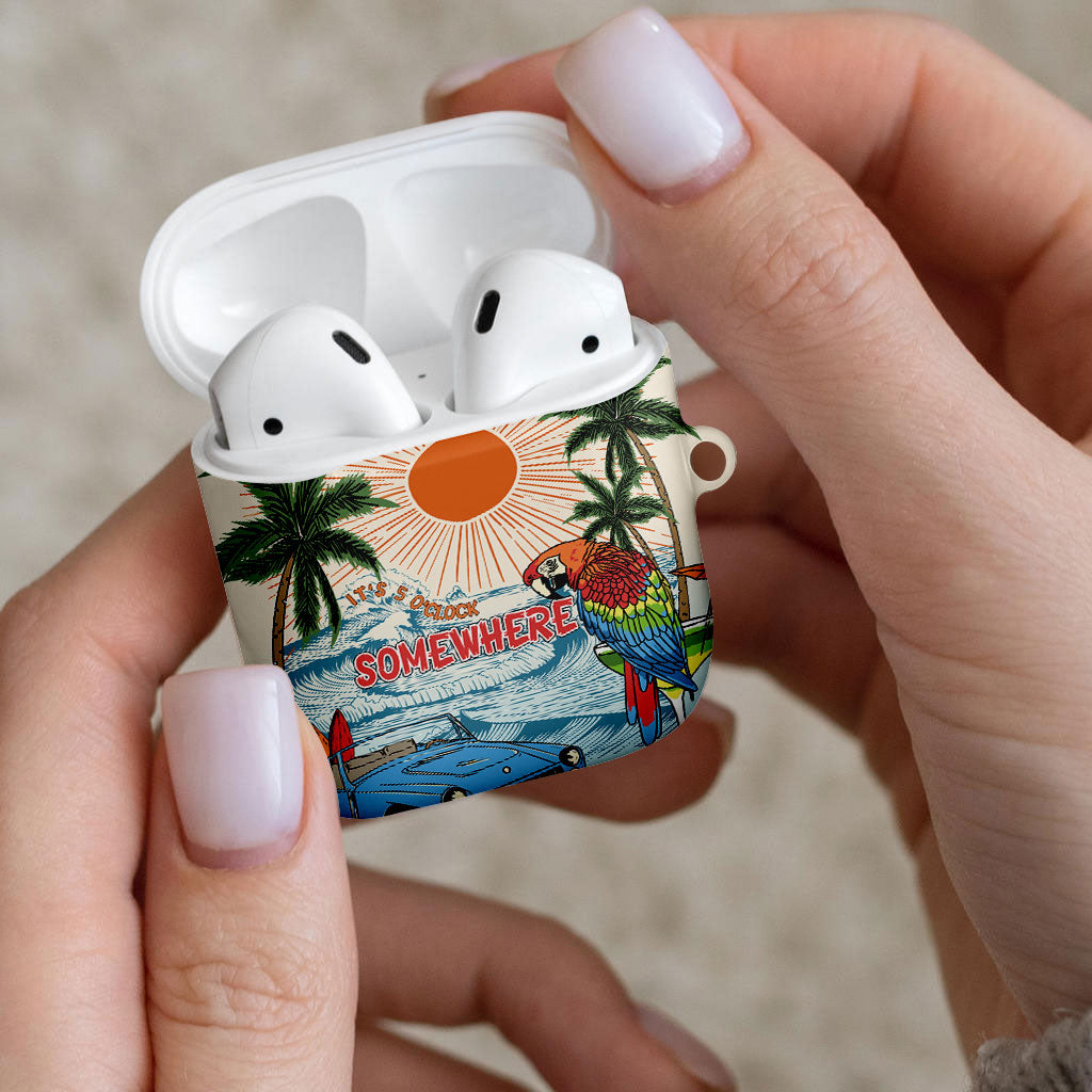 Summer Holiday It's 5 o'clock Somewhere Vintage Hawaii AirPods Case LT7 - Polynesian Pride