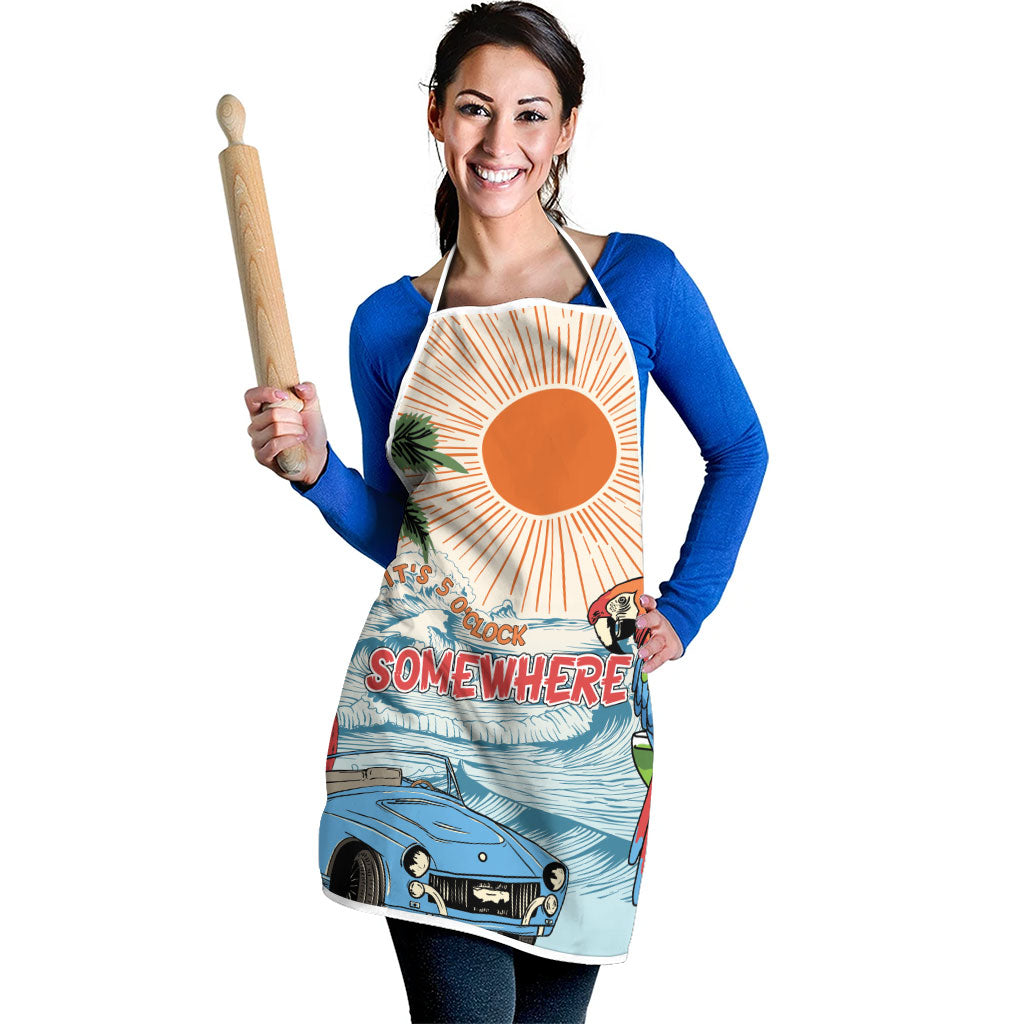 Summer Holiday It's 5 o'clock Somewhere Vintage Hawaii Apron LT7 - Polynesian Pride