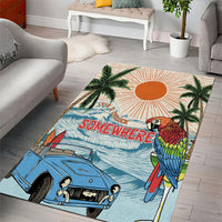 Summer Holiday It's 5 o'clock Somewhere Vintage Hawaii Area Rug LT7 - Polynesian Pride
