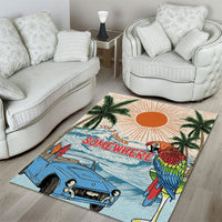 Summer Holiday It's 5 o'clock Somewhere Vintage Hawaii Area Rug LT7 - Polynesian Pride
