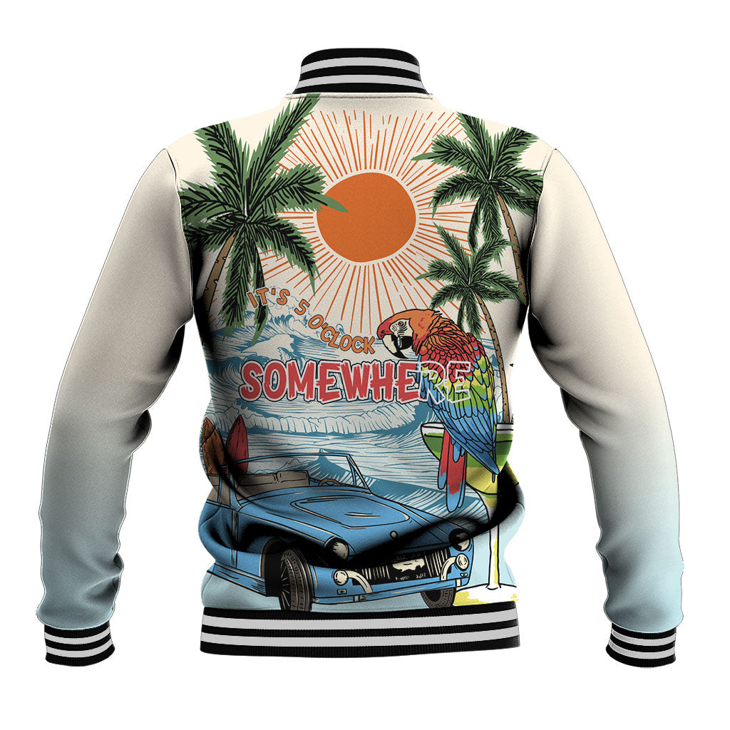 Summer Holiday It's 5 o'clock Somewhere Vintage Hawaii Baseball Jacket LT7 - Polynesian Pride