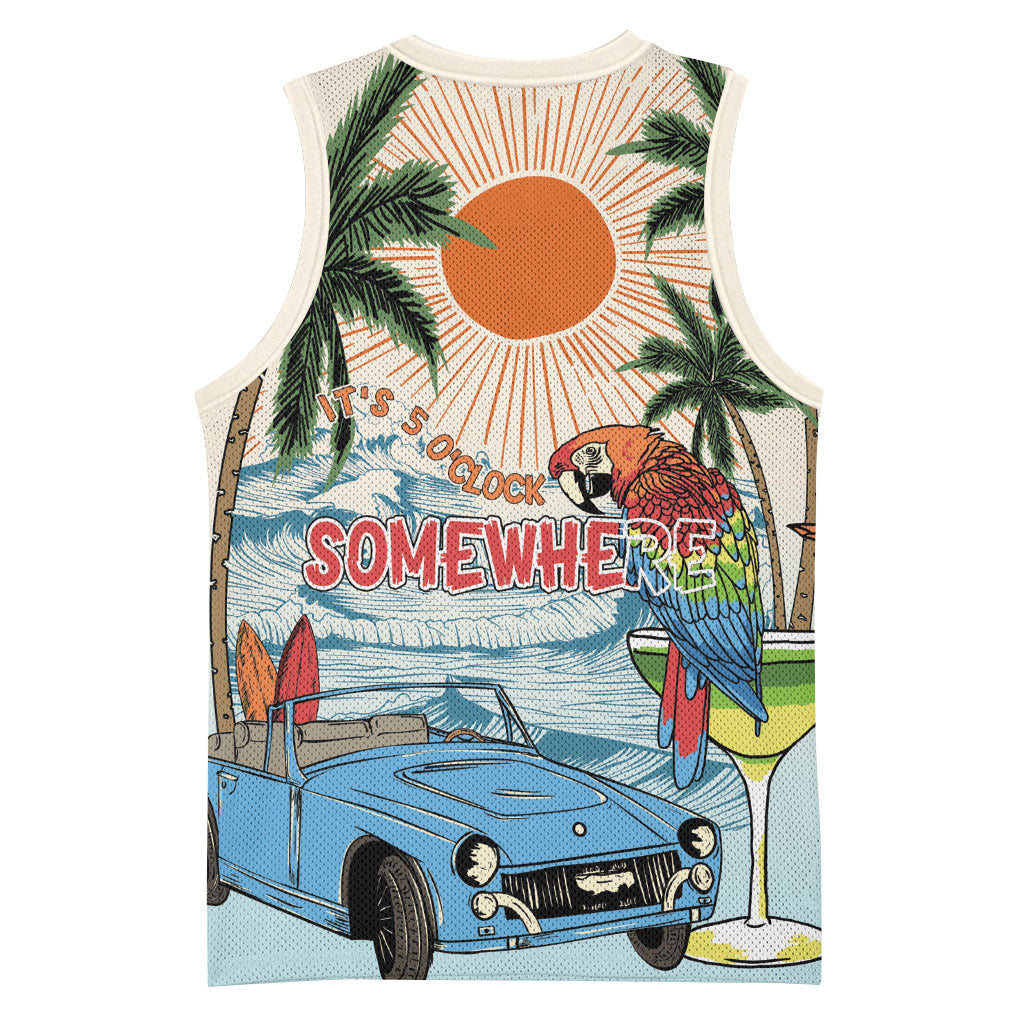 Summer Holiday It's 5 o'clock Somewhere Vintage Hawaii Basketball Jersey LT7 - Polynesian Pride