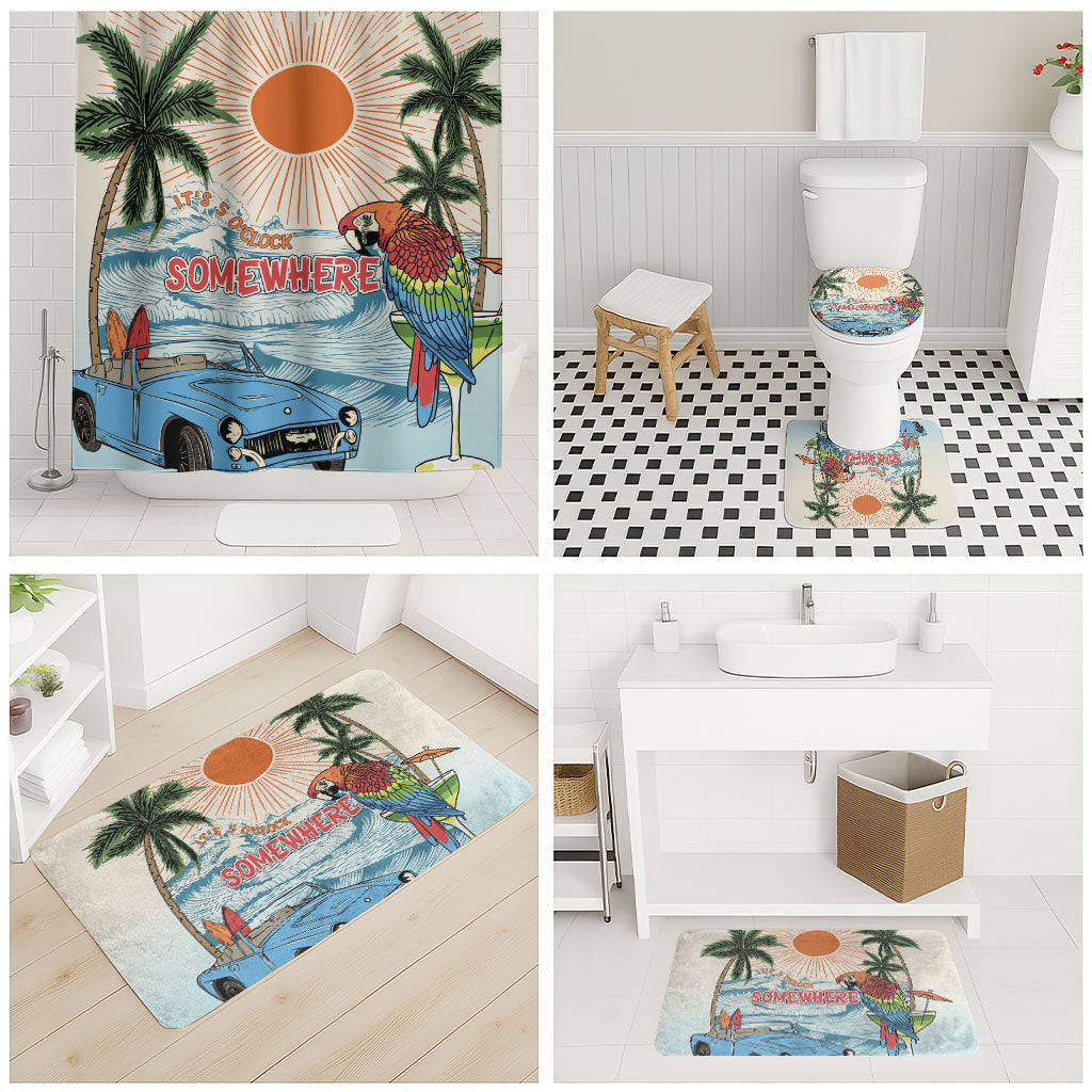 Summer Holiday It's 5 o'clock Somewhere Vintage Hawaii Bathroom Set LT7 - Polynesian Pride
