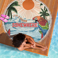 Summer Holiday It's 5 o'clock Somewhere Vintage Hawaii Beach Blanket LT7 - Polynesian Pride