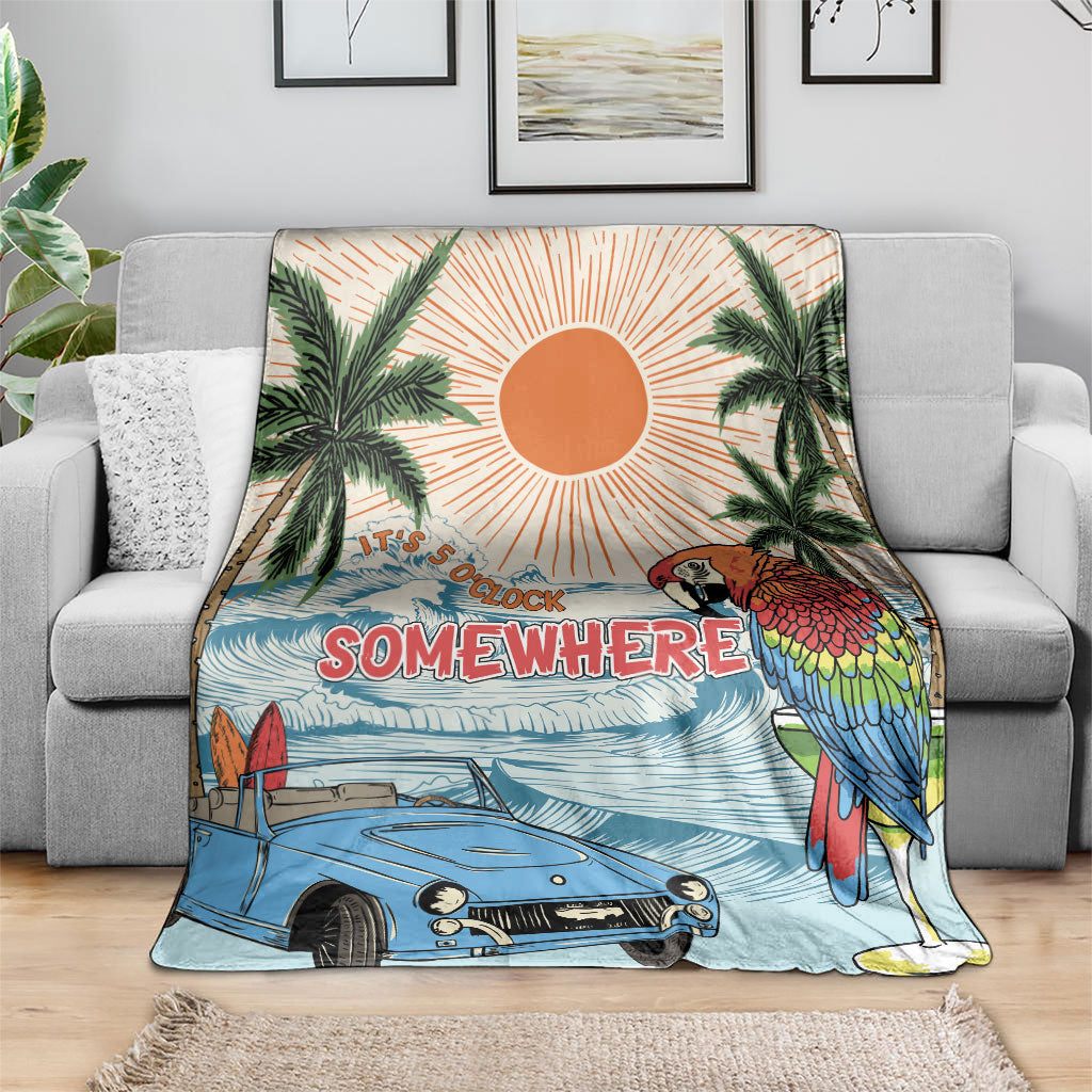 Summer Holiday It's 5 o'clock Somewhere Vintage Hawaii Blanket LT7 - Polynesian Pride