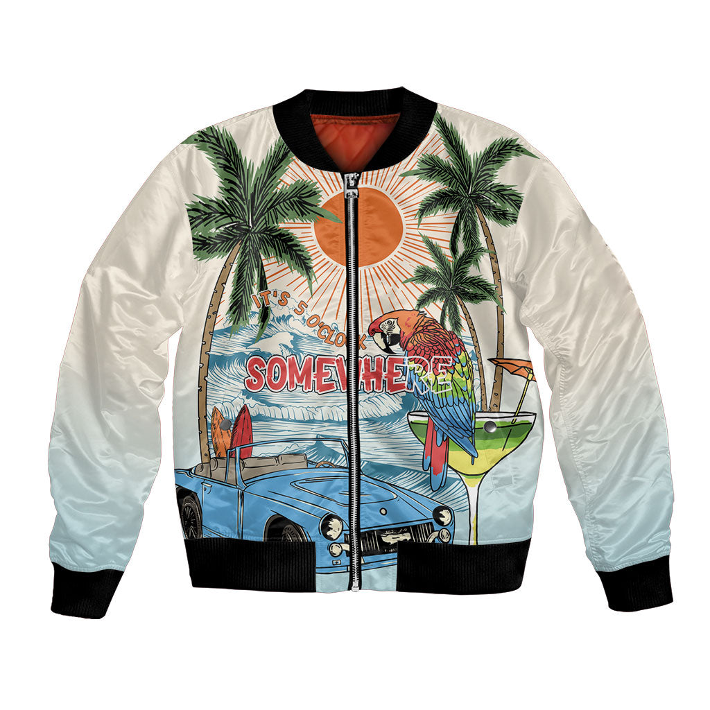 Summer Holiday It's 5 o'clock Somewhere Vintage Hawaii Bomber Jacket LT7 Unisex Colorful - Polynesian Pride
