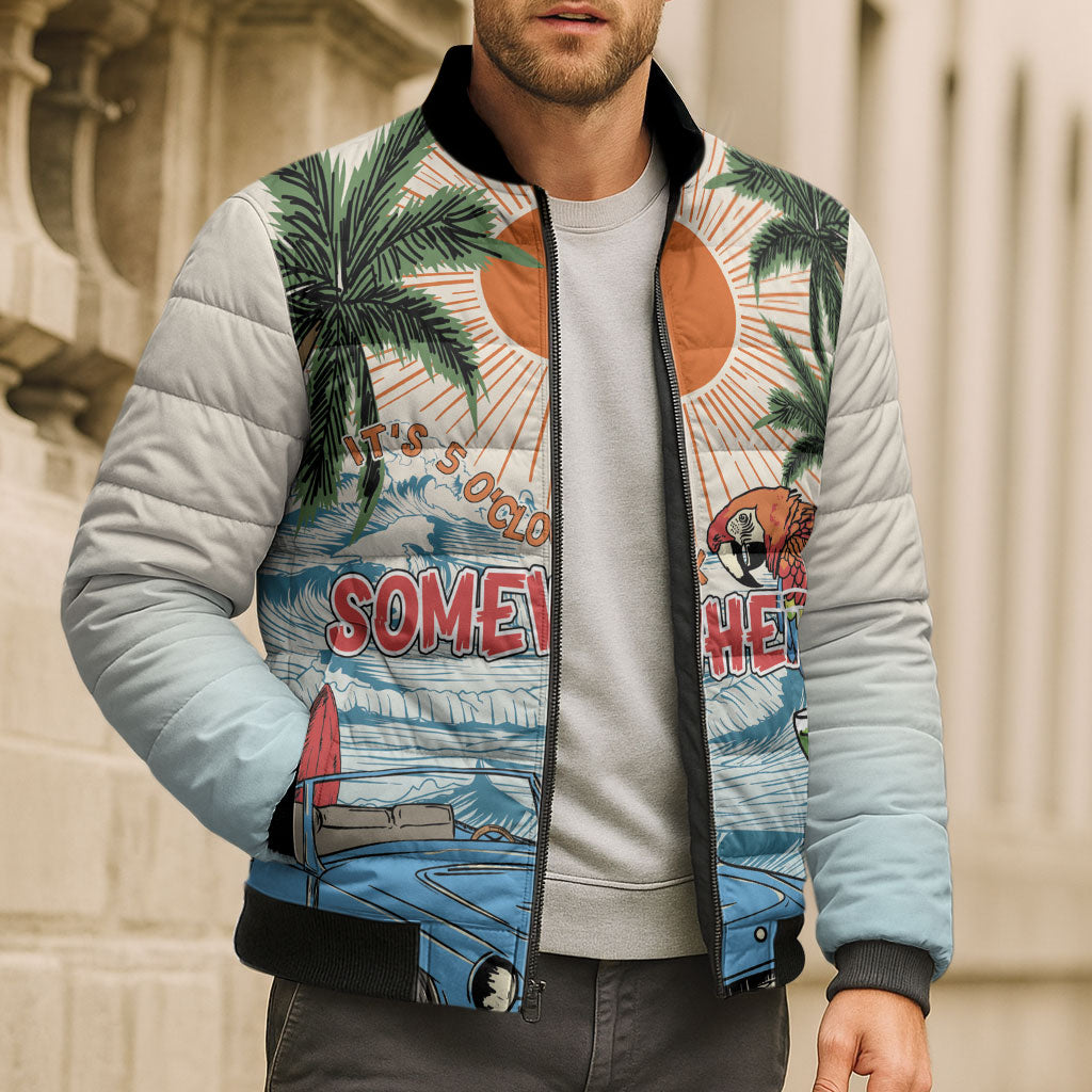 Summer Holiday It's 5 o'clock Somewhere Vintage Hawaii Bomber Puffer Jacket LT7 - Polynesian Pride