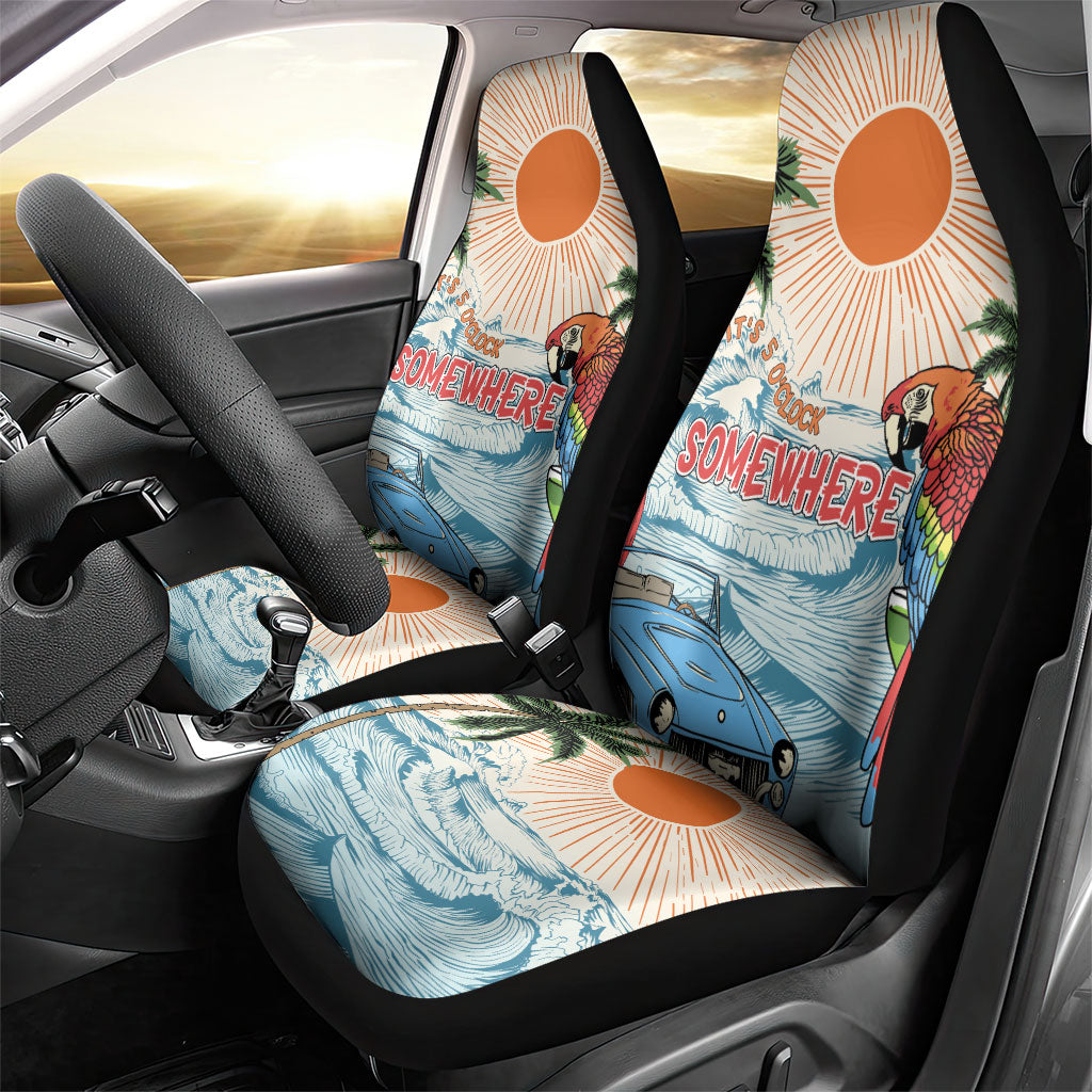 Summer Holiday It's 5 o'clock Somewhere Vintage Hawaii Car Seat Cover LT7 - Polynesian Pride