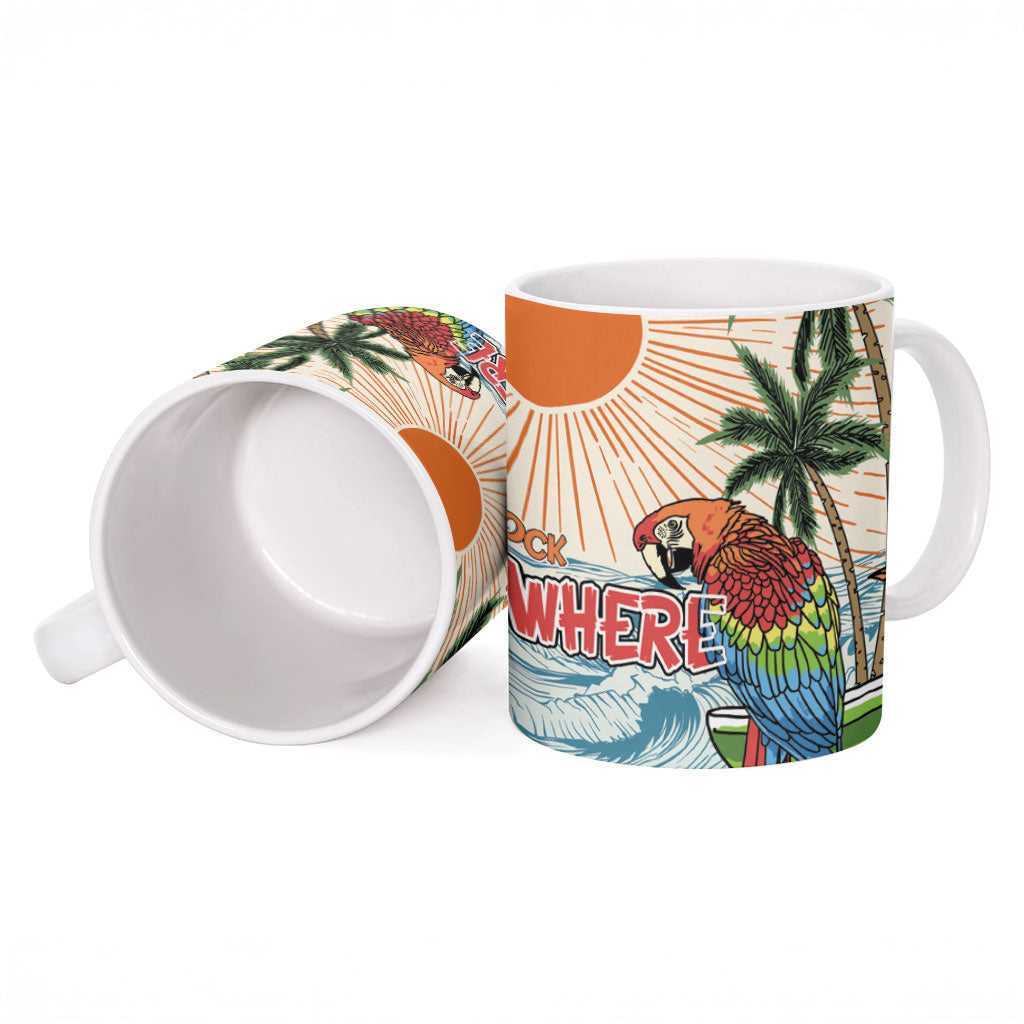 Summer Holiday It's 5 o'clock Somewhere Vintage Hawaii Ceramic Mug LT7 - Polynesian Pride