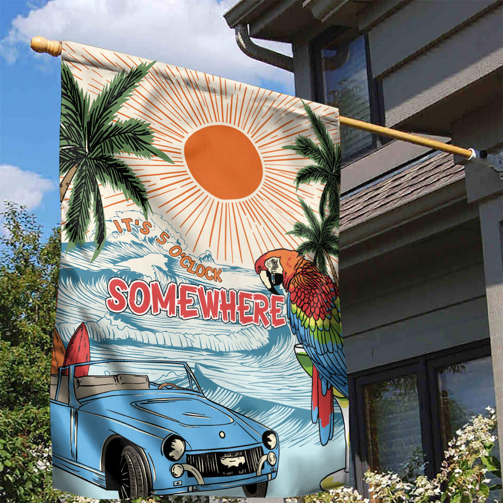 Summer Holiday It's 5 o'clock Somewhere Vintage Hawaii Garden Flag LT7 - Polynesian Pride