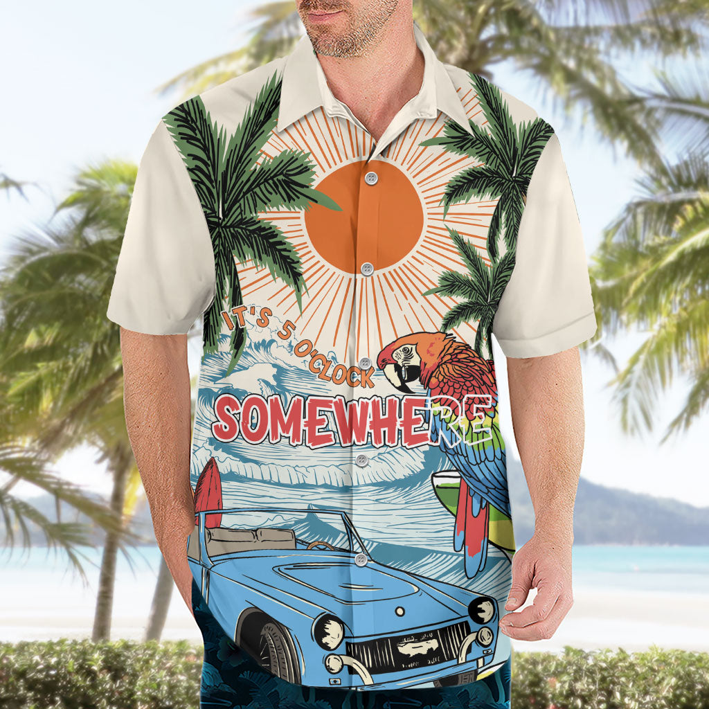 Summer Holiday It's 5 o'clock Somewhere Vintage Hawaii Hawaiian Shirt LT7 - Polynesian Pride