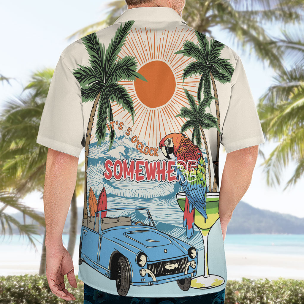 Summer Holiday It's 5 o'clock Somewhere Vintage Hawaii Hawaiian Shirt LT7 - Polynesian Pride