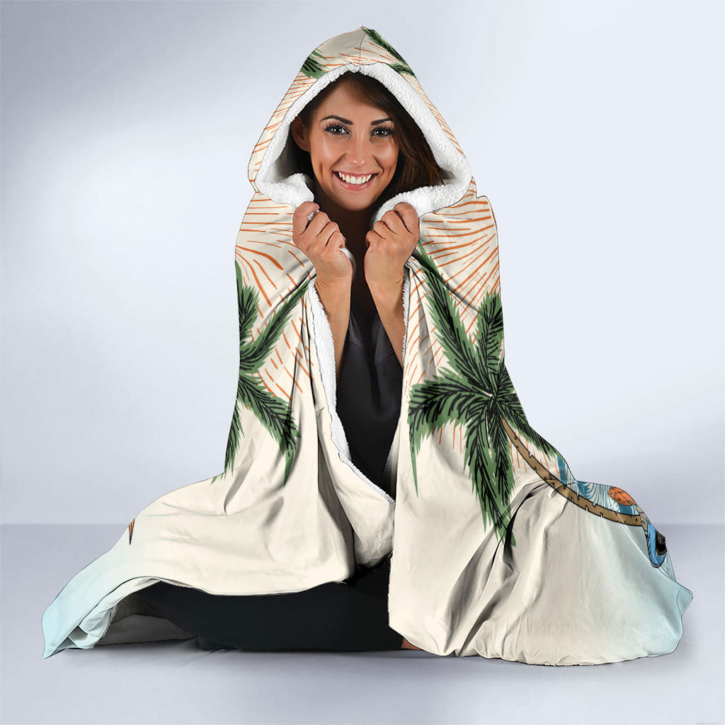 Summer Holiday It's 5 o'clock Somewhere Vintage Hawaii Hooded Blanket LT7 - Polynesian Pride
