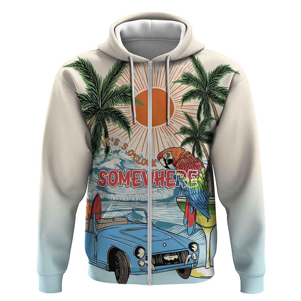 Summer Holiday It's 5 o'clock Somewhere Vintage Hawaii Hoodie LT7 Zip Hoodie Colorful - Polynesian Pride