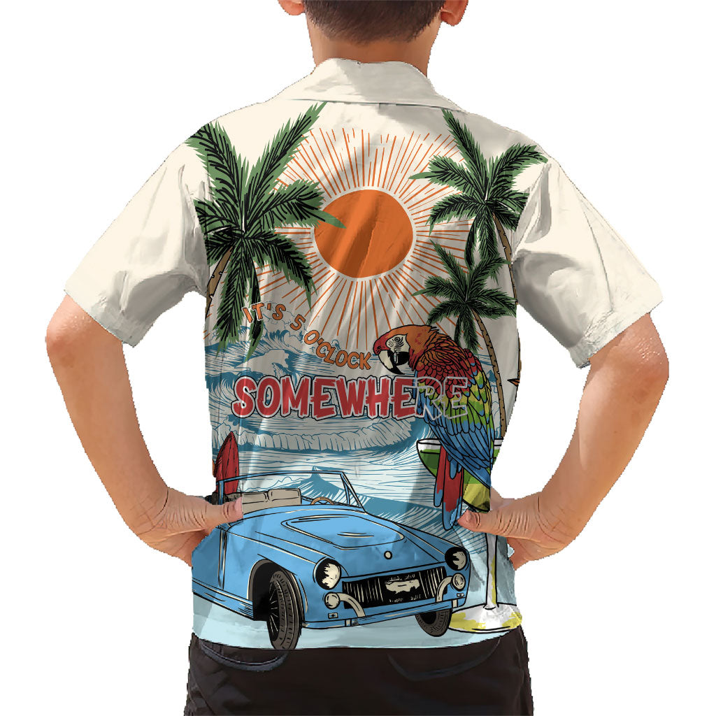 Summer Holiday It's 5 o'clock Somewhere Vintage Hawaii Kid Hawaiian Shirt LT7 - Polynesian Pride