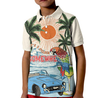 Summer Holiday It's 5 o'clock Somewhere Vintage Hawaii Kid Polo Shirt LT7 Kid Colorful - Polynesian Pride