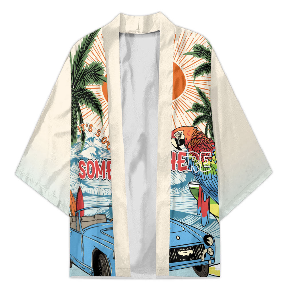 Summer Holiday It's 5 o'clock Somewhere Vintage Hawaii Kimono LT7 Unisex Colorful - Polynesian Pride