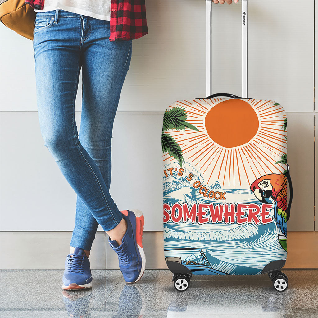 Summer Holiday It's 5 o'clock Somewhere Vintage Hawaii Luggage Cover LT7 - Polynesian Pride